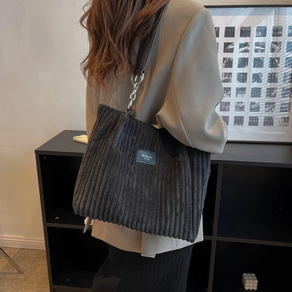 Luxury Casual Corduroy Tote