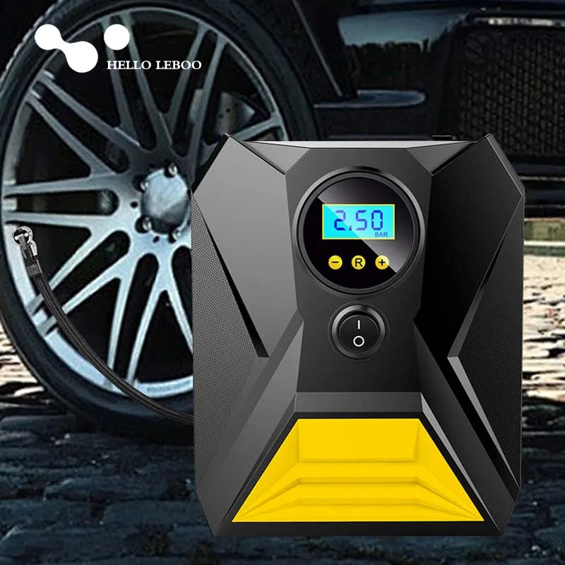 Portable 12V Car Tire Inflator - 150PSI Digital Air Compressor - 1