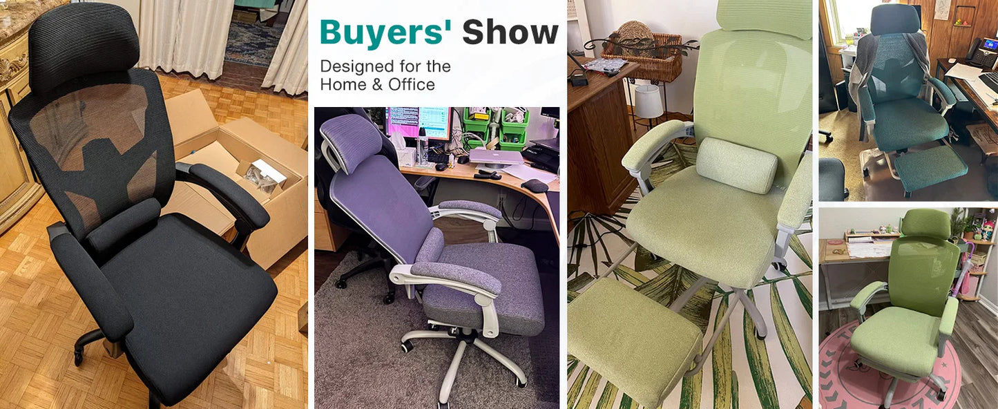 Ergonomic High-Back Mesh Office Chair with Footrest & Lumbar Support