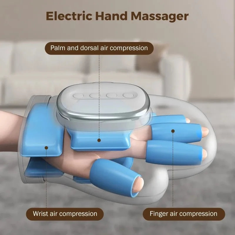 Electric Hand Massager with Airbag Compression and Heat for Pain Relief - 2