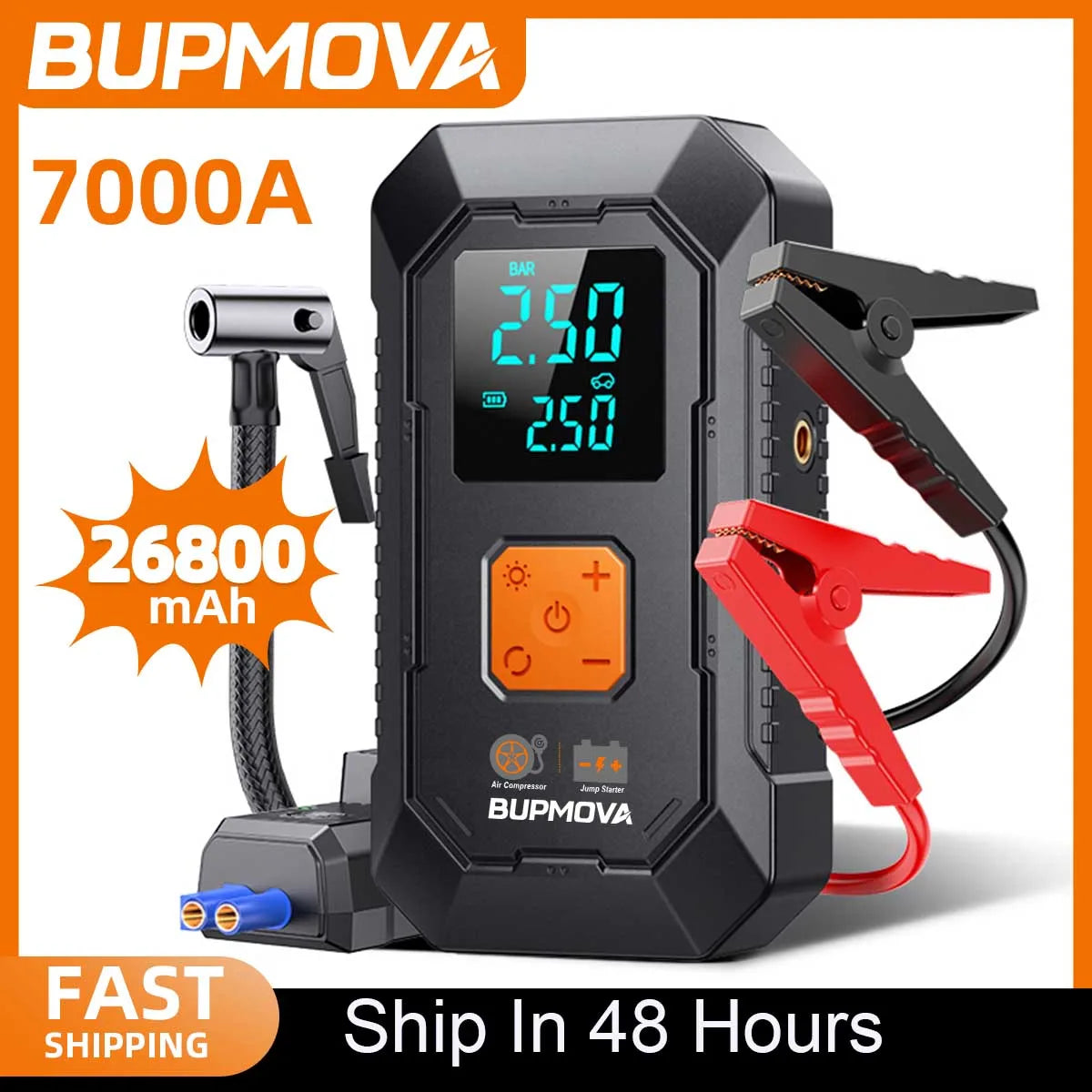 1500A Car Jump Starter with 150PSI Air Compressor & Power Bank - 23