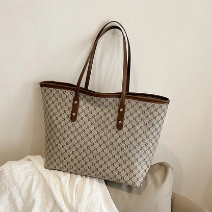 Textured Plaid Tote