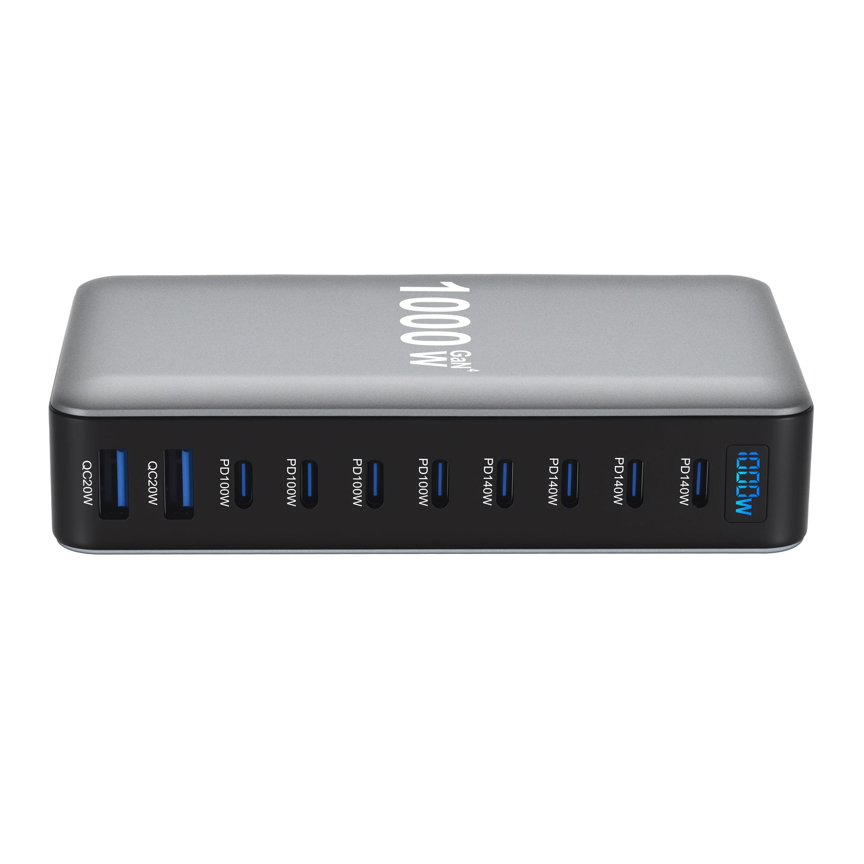 155W GaN Desktop Charger, 10-Port USB-C PD Fast Charging Station - 4