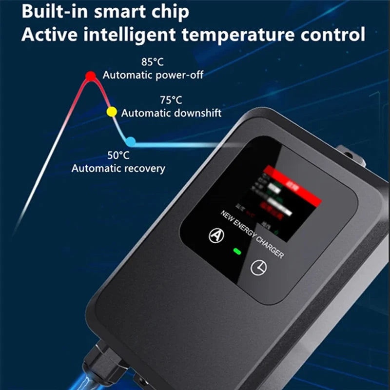 7KW 32A Type 2 EV Home Charging Station - Fast Electric Car Wallbox Charger - 9