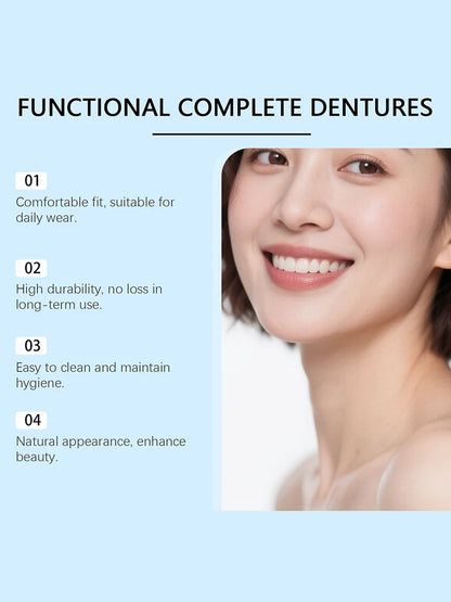 Instant Smile Temporary Dentures - Natural Looking Upper & Lower Teeth Veneers