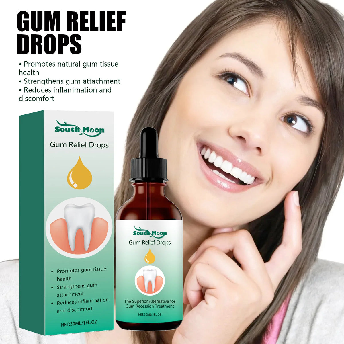 Herbal Toothache and Gum Relief Drops - Oral Care Solution for Pain and Sensitivity