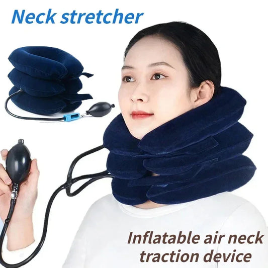 Inflatable Cervical Neck Traction Device for Instant Pain Relief