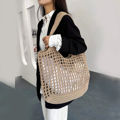 Luxury Crochet Hollow Beach Tote