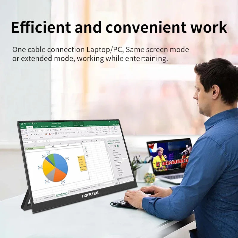 16" Portable Touch Monitor 1920x1200 FHD IPS Display for Laptop & Gaming - 2