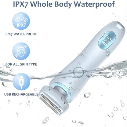 2-in-1 Women's Electric Shaver - Painless Waterproof Hair Removal Razor