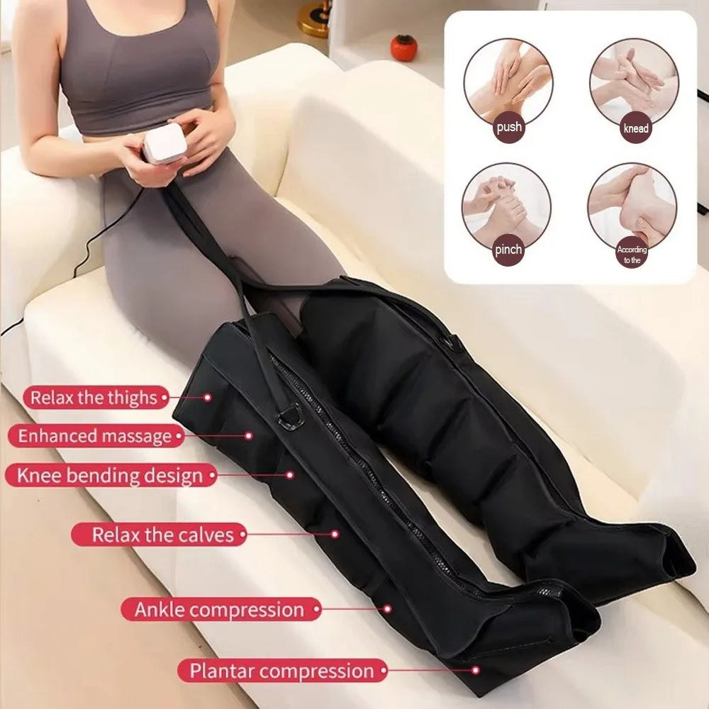 Electric Pneumatic Leg Massager - Full Leg Air Compression Recovery System - 6
