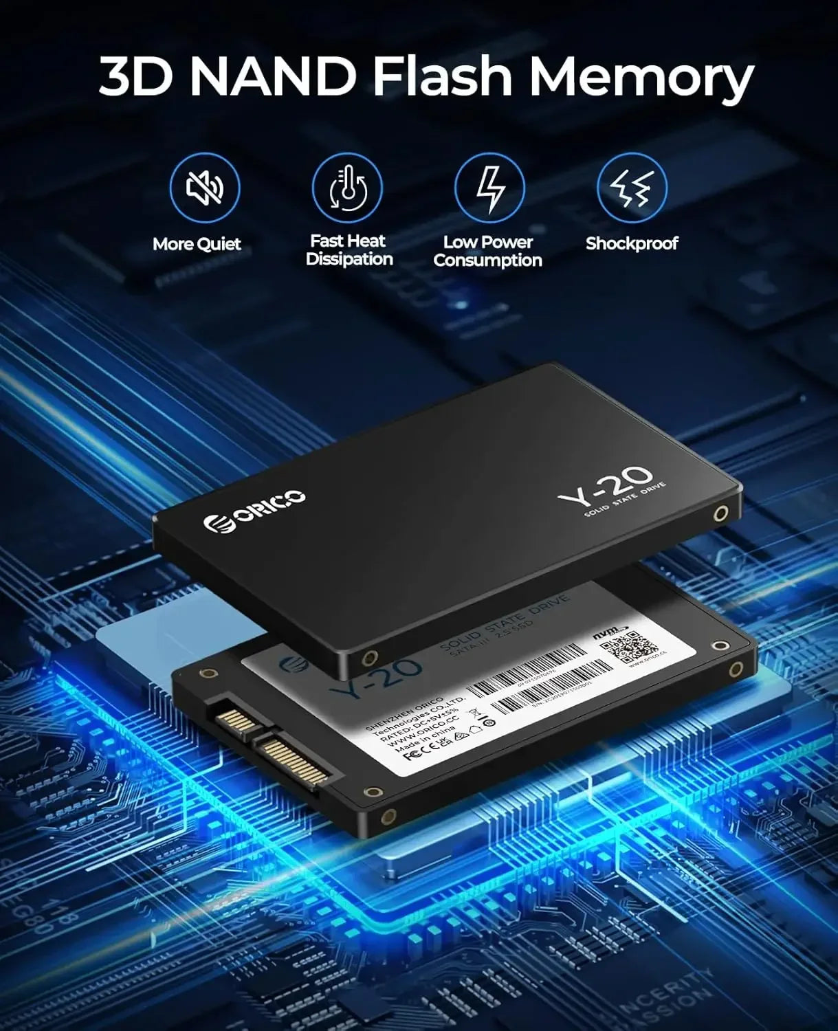 ORICO 2.5" SATA III Internal SSD - 512GB to 4TB Solid State Drive for PC - 5