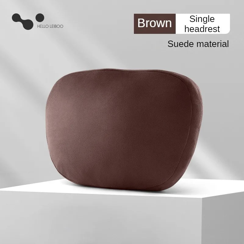 Memory Foam Car Neck Pillow - Suede Headrest Support Cushion - 16