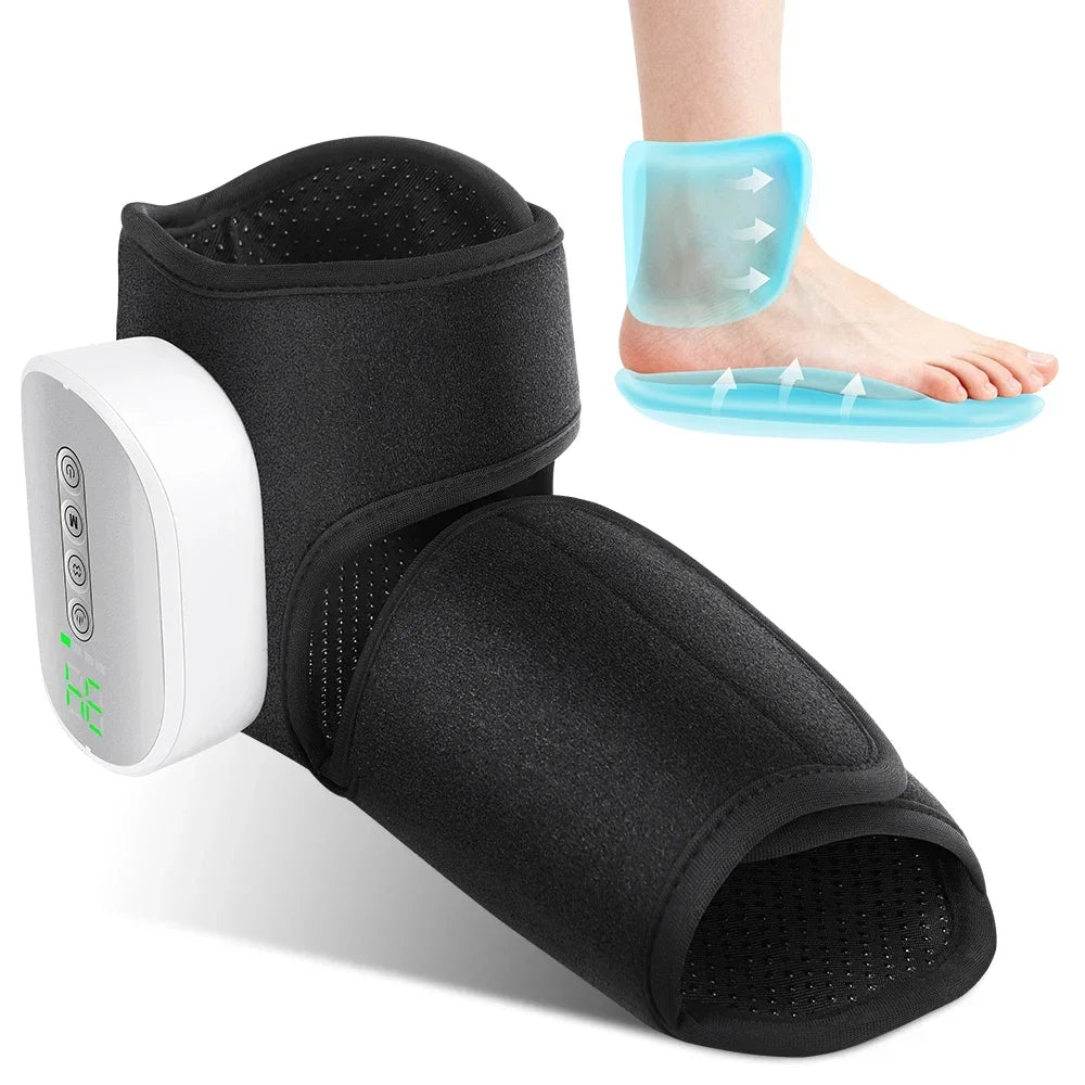 Dual-Airbag Electric Heated Foot and Ankle Massager for Pain Relief - 1