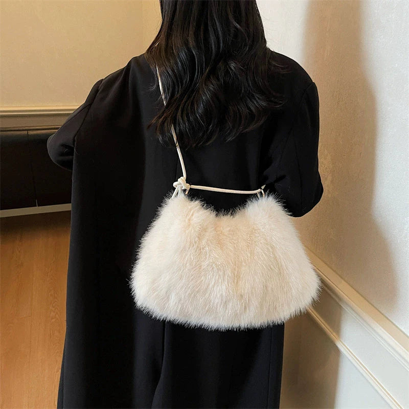 Luxury Plush Fur Shoulder Bag