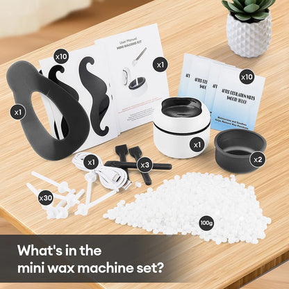 Mini Wax Heater & Nose Ear Hair Removal Kit