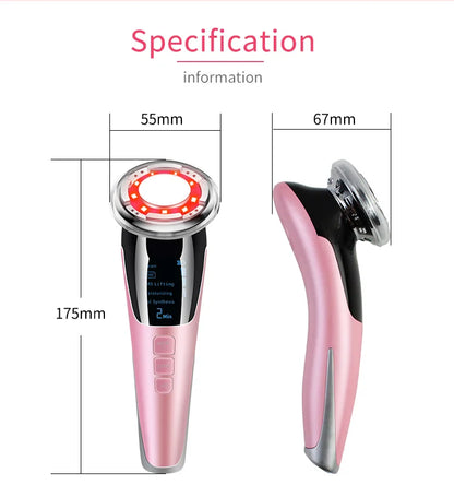 5-in-1 LED Micro-Current Facial Massager for Skin Tightening & Rejuvenation