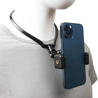 Hands-Free Neck Phone Mount for First-Person POV Video Recording