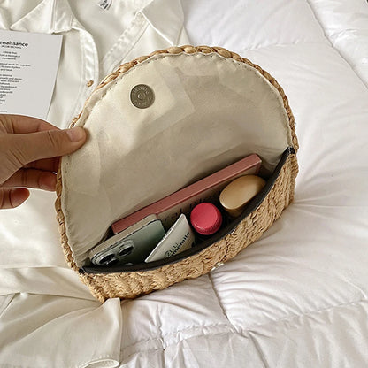 Luxury Woven Straw Clutch