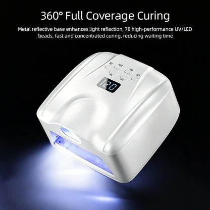 78-LED Dual-Mode UV Nail Lamp - Gel Polish Dryer with Auto Sensor