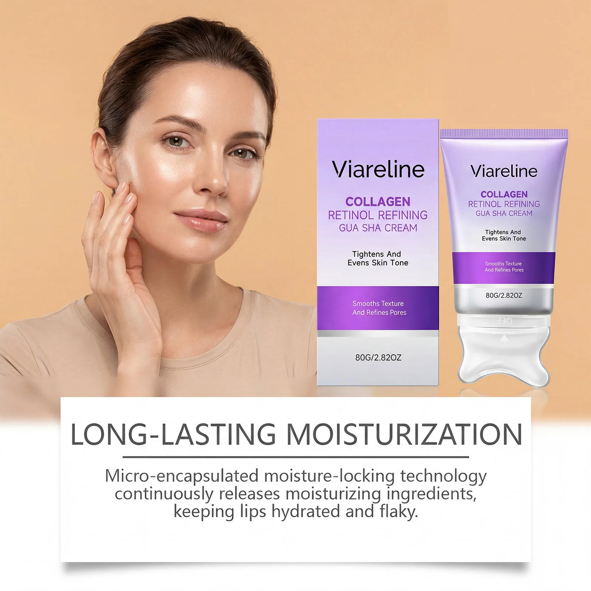 Collagen Retinol Gua Sha Lifting Cream for Facial Contouring & Skin Tightening