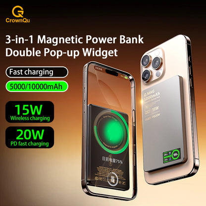 Magnetic Wireless Power Bank 5000mAh/10000mAh for iPhone 16-12 & Watch