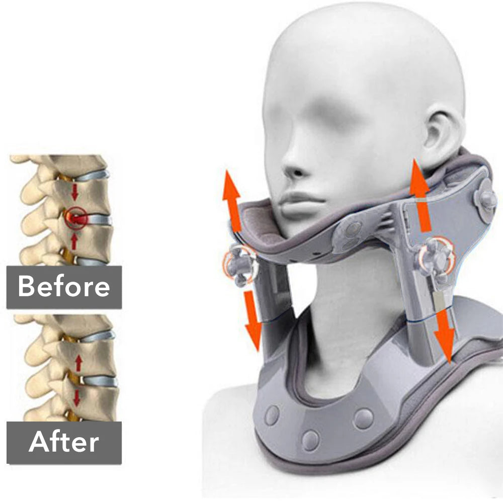 Heated Cervical Neck Traction Stretcher with Adjustable Height & Heat Therapy - 2