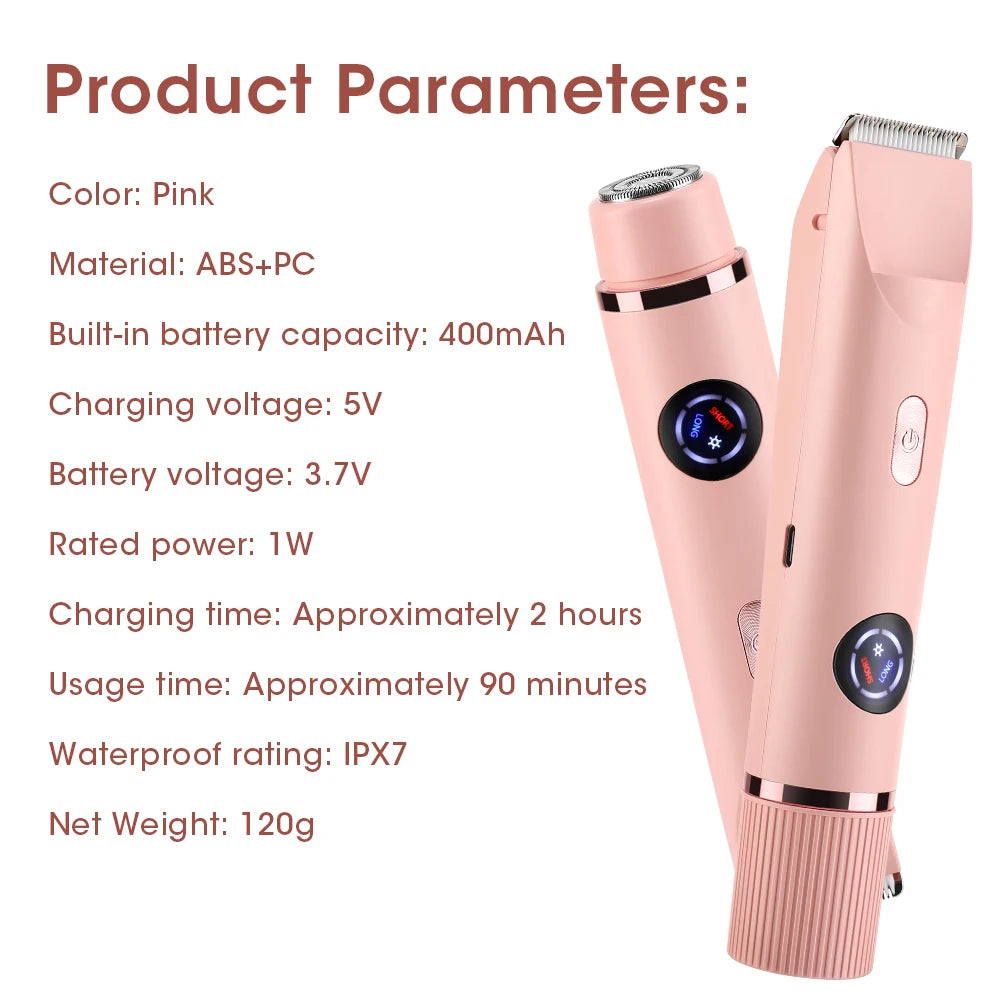 Waterproof Electric Lady Shaver & Trimmer for Full Body Hair Removal - 15