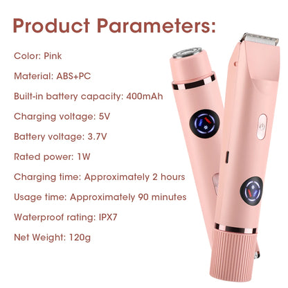 Waterproof Electric Lady Shaver & Trimmer for Full Body Hair Removal