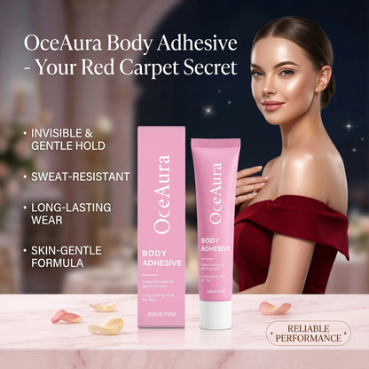 Fashion Body Adhesive for Clothing - Sweatproof & Invisible Secure Fabric Glue