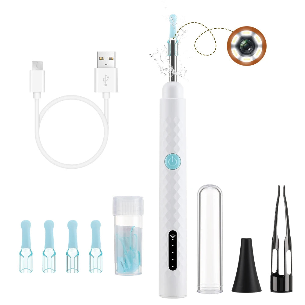 2-in-1 Visual Ear Wax Cleaner with HD Camera and Precision Tweezers