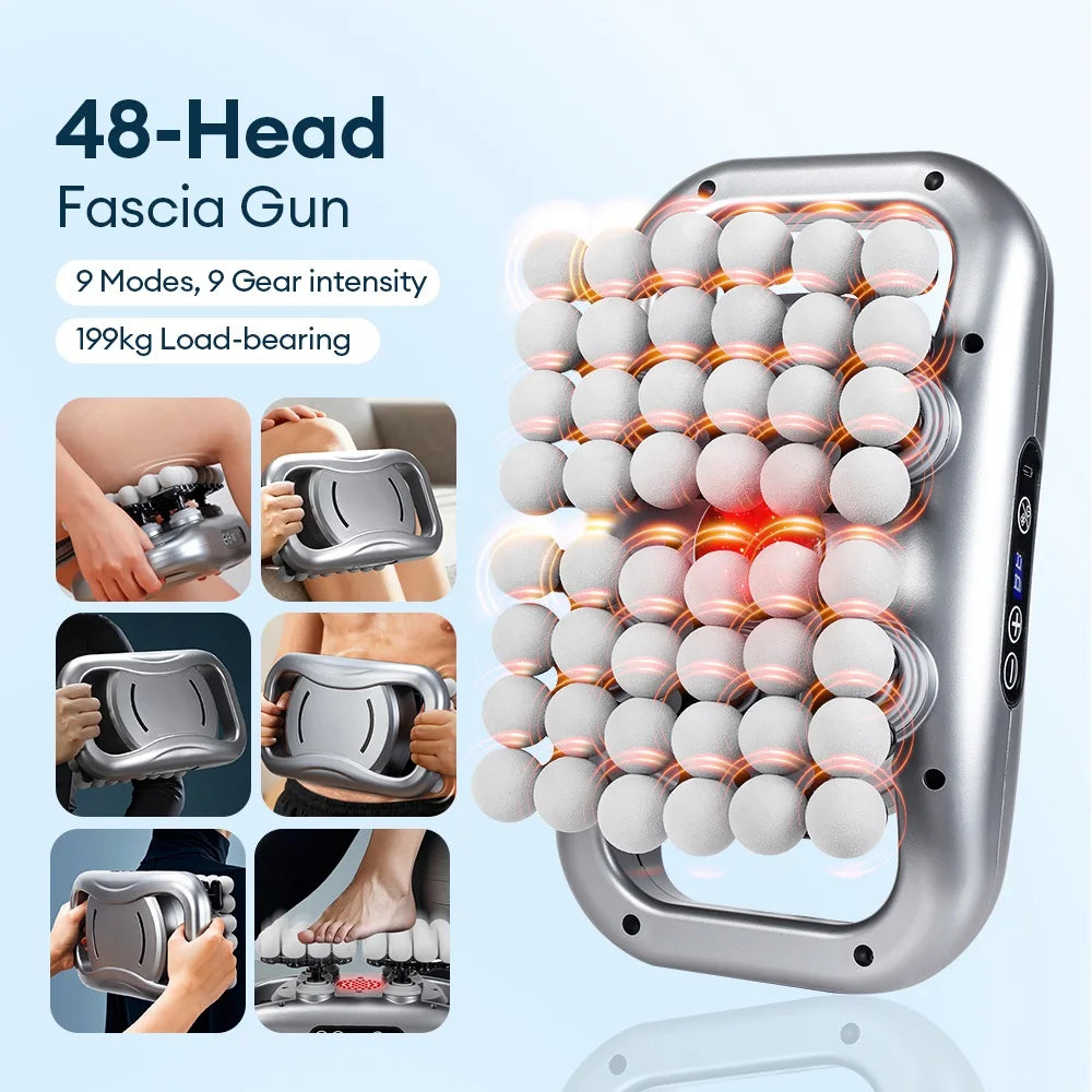 48-Head Deep Tissue Fascia Massager for Full Body Muscle Relief - 2