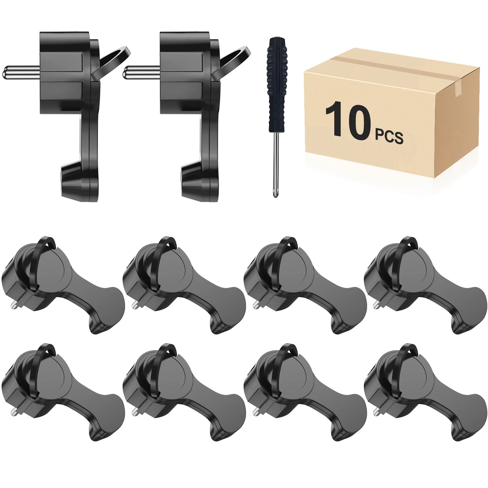 Space-Saving European Flat Plug Adapter with Foldable Handle - 4 Pack - 21