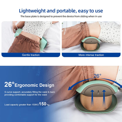 Electric Lumbar Traction Massager with Heat & Vibration