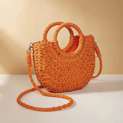 Luxury Woven Half-Moon Bag