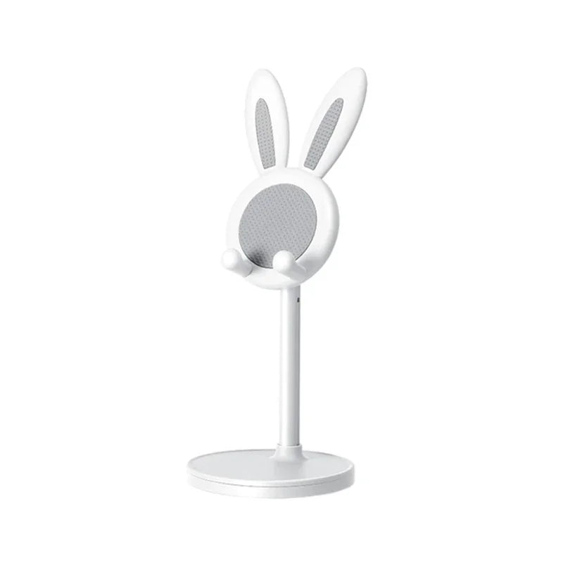Cute Cartoon Bunny Phone Holder Stand for Desk - Adjustable & Universal Fit - 7