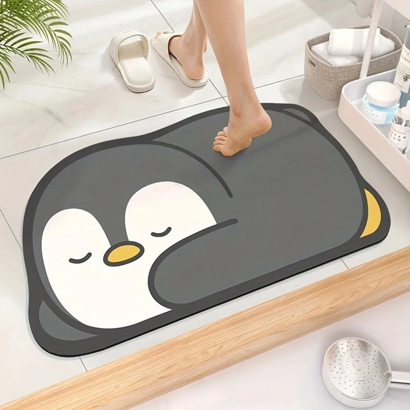 Cute Animal Diatomaceous Earth Bath Mat - Quick Dry & Non-Slip - 18
