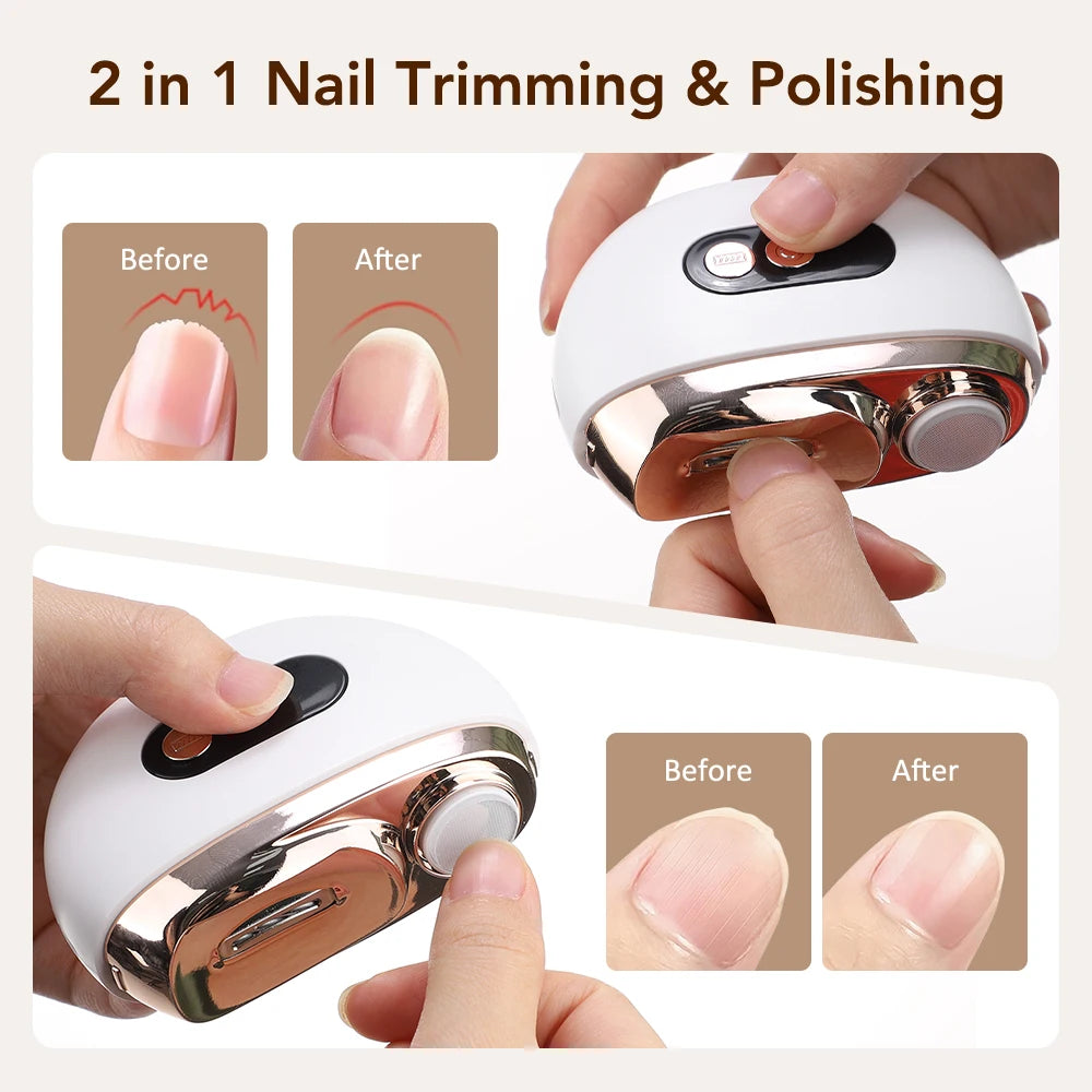 Electric Automatic Nail Clipper and Trimmer with LED Display - 8