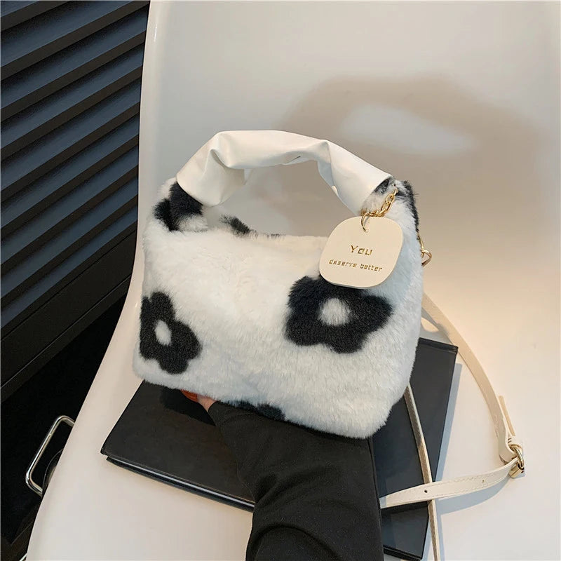 Luxury Plush Ruched Handbag
