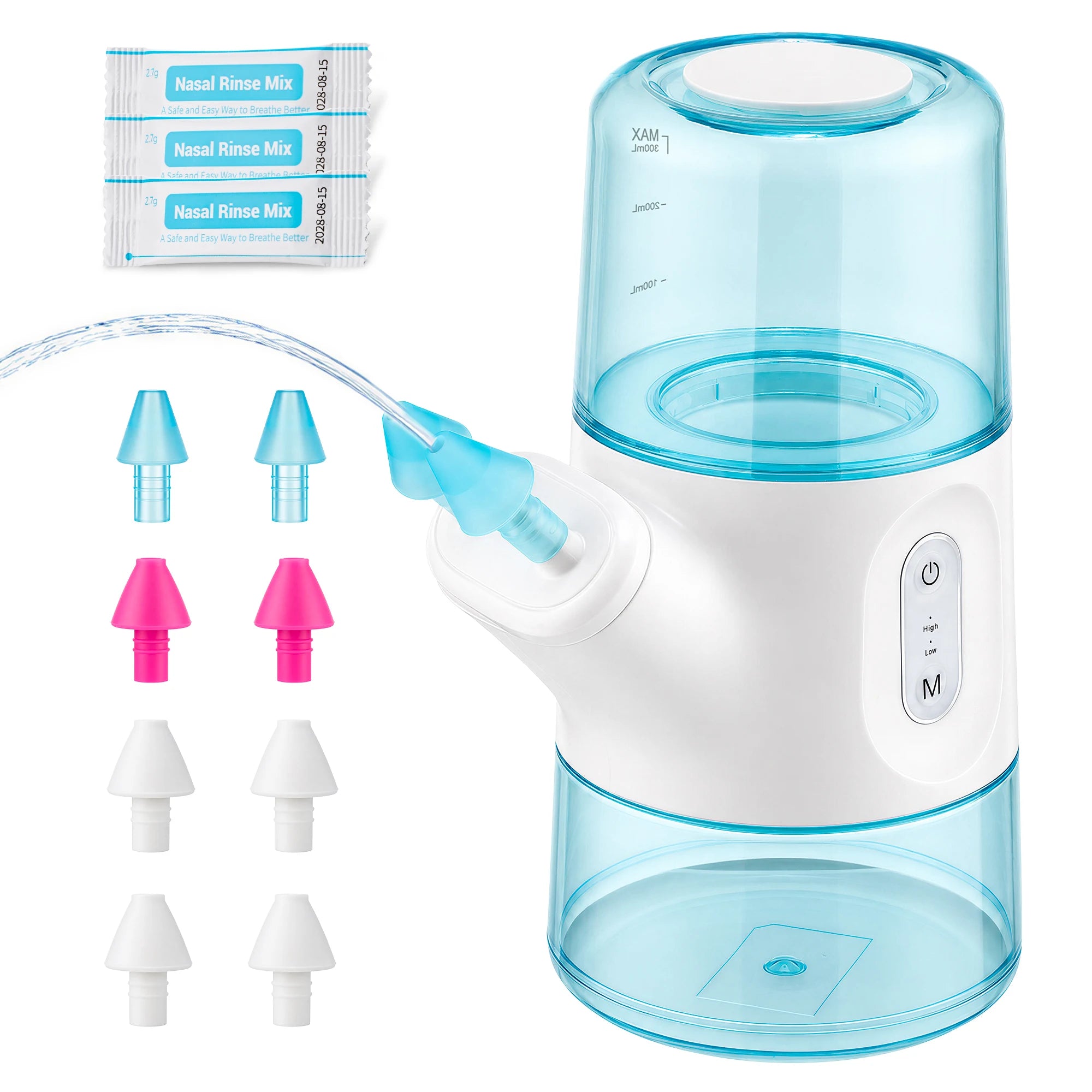 Electric Nasal Irrigator - Portable Sinus Rinse & Allergy Relief Cleaner - 1