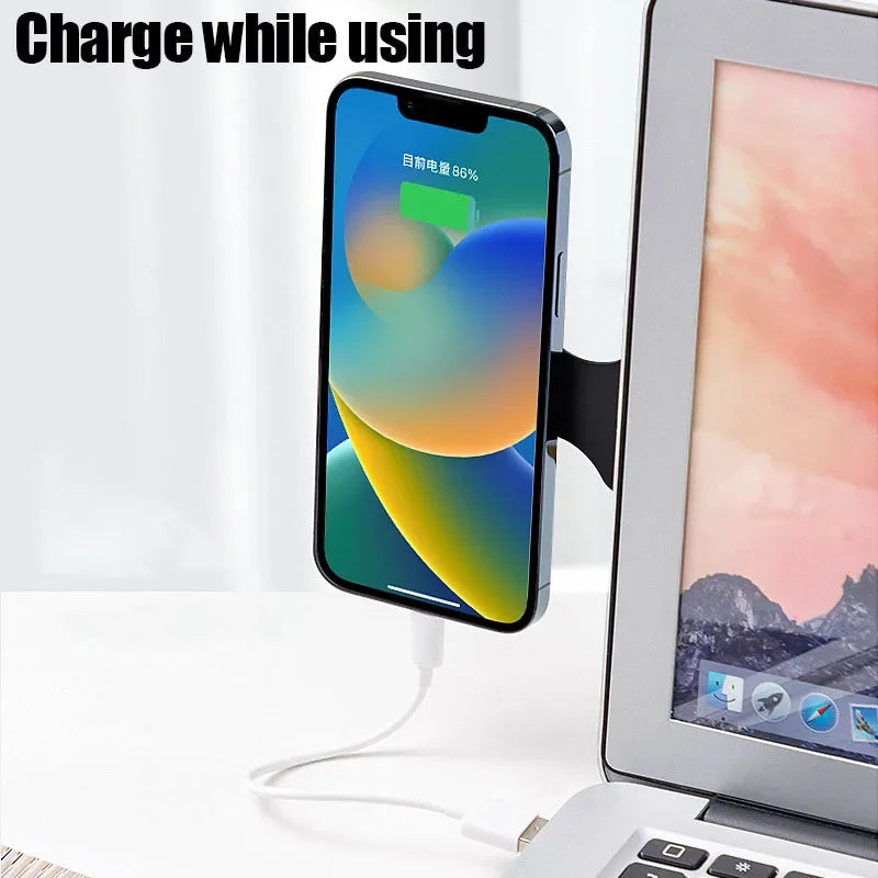 Magnetic Laptop Phone Mount for iPhone - Foldable Side Expansion Stand - 4