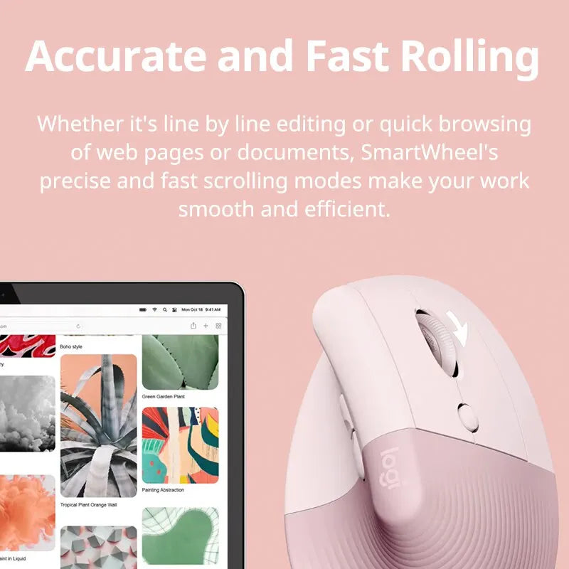 Ergonomic Vertical Wireless Mouse - Silent Bluetooth Optical Mouse