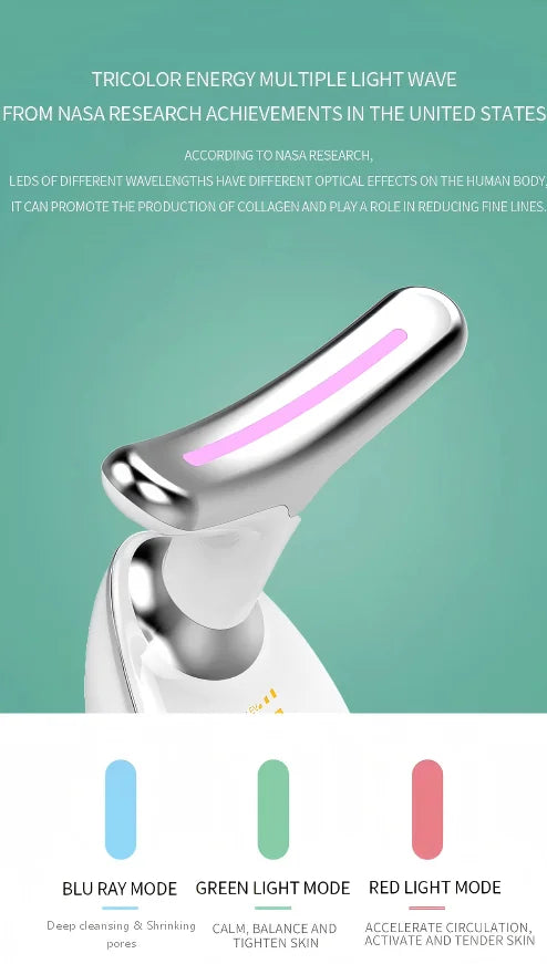 Red Light Therapy Face & Neck Lifting Massager - Skin Tightening Sculpting Tool - 11