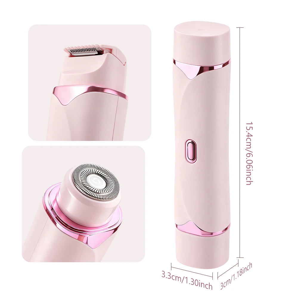 2-in-1 Dual-Head Electric Women’s Hair Trimmer & Shaver for Sensitive Skin - 15