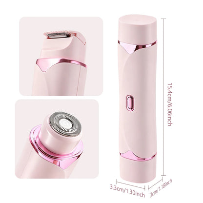 2-in-1 Dual-Head Electric Women’s Hair Trimmer & Shaver for Sensitive Skin