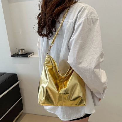 Luxury Glossy Shoulder Tote