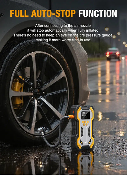 7000A Portable Car Jump Starter & 160PSI Tire Inflator for Emergency