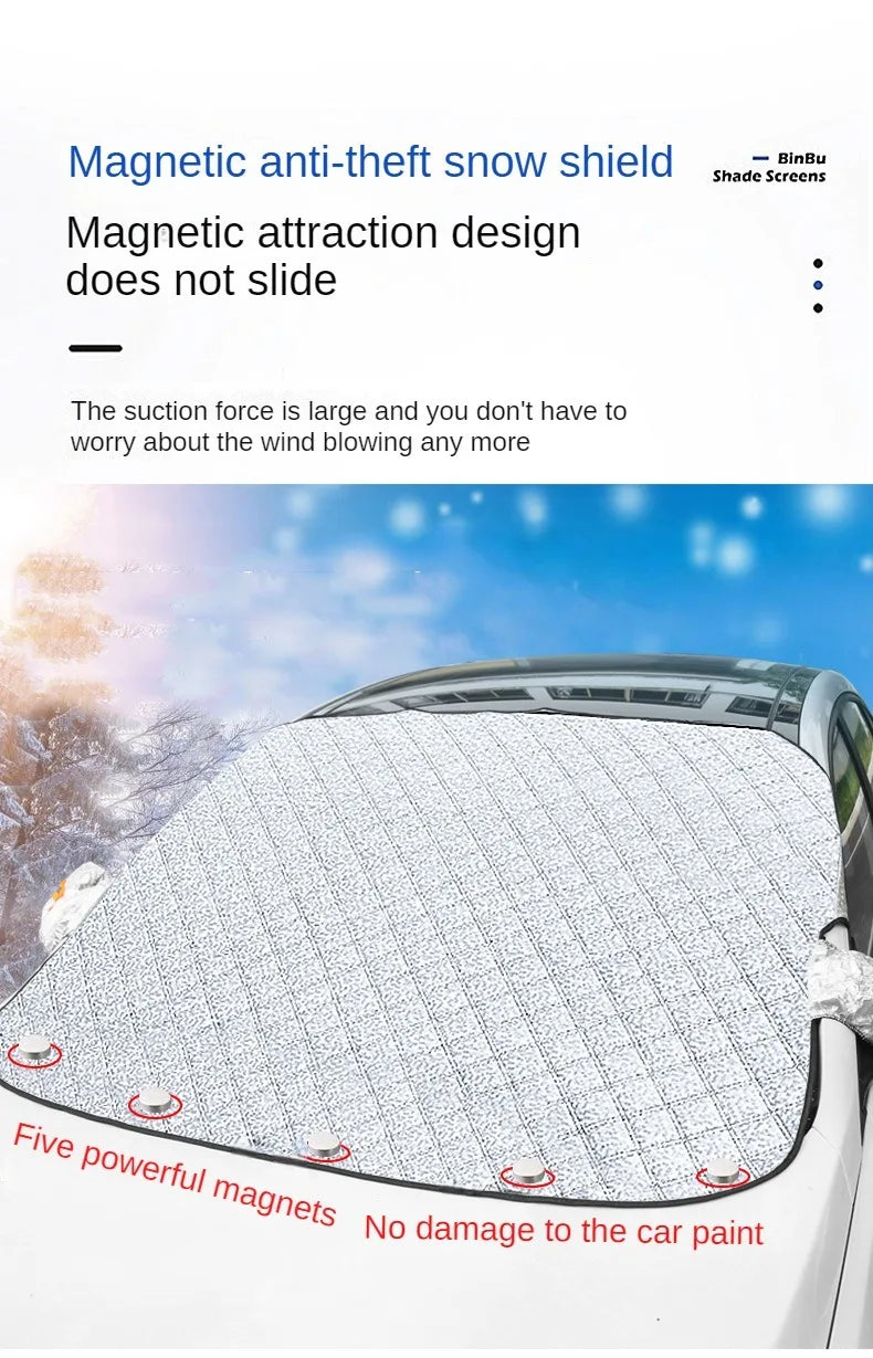 Magnetic Car Windshield Snow Cover & Frost Shield
