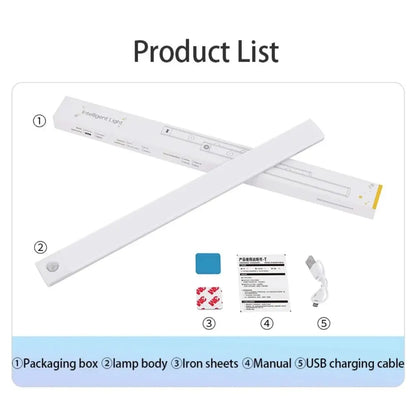 Rechargeable Motion Sensor LED Cabinet Light - Wireless Under Counter Lighting