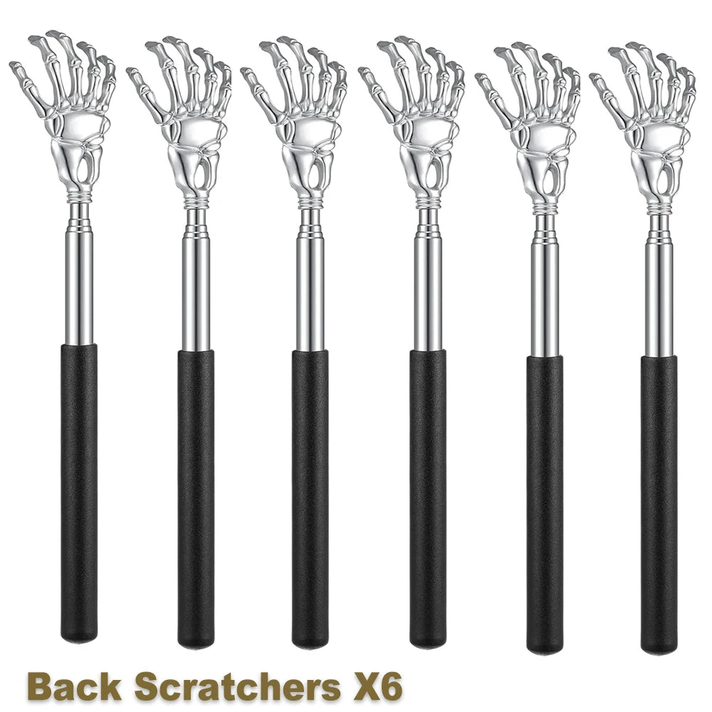 Telescopic Stainless Steel Back Scratcher - Portable Extendable Massager - 12